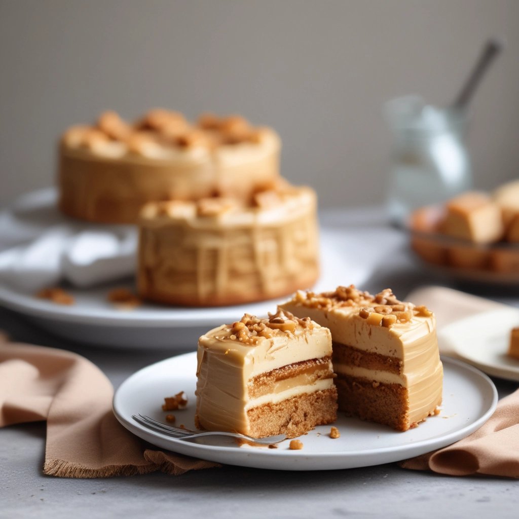 bolo de churros com recheio e cobertura de doce de leite