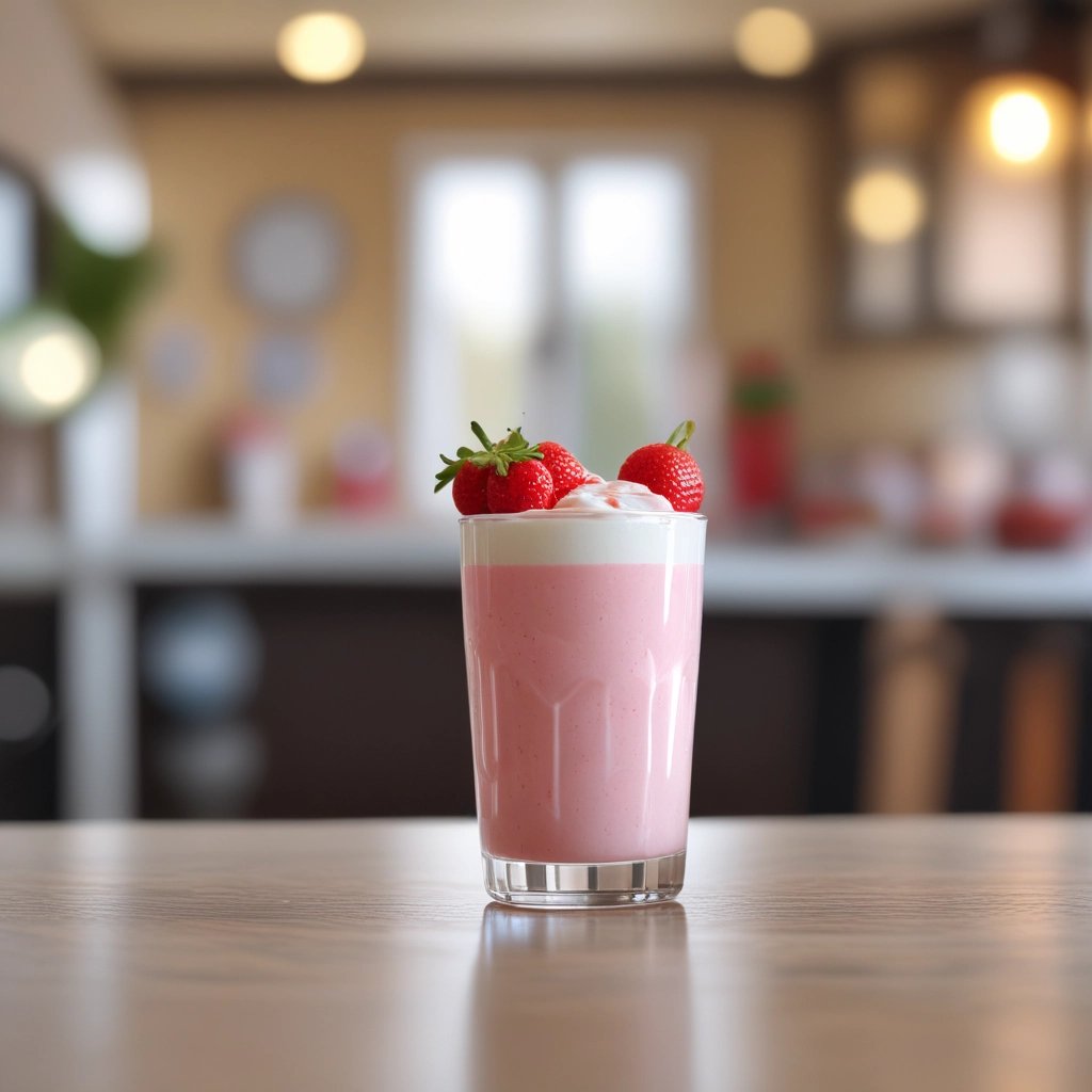 milk-shake de morango