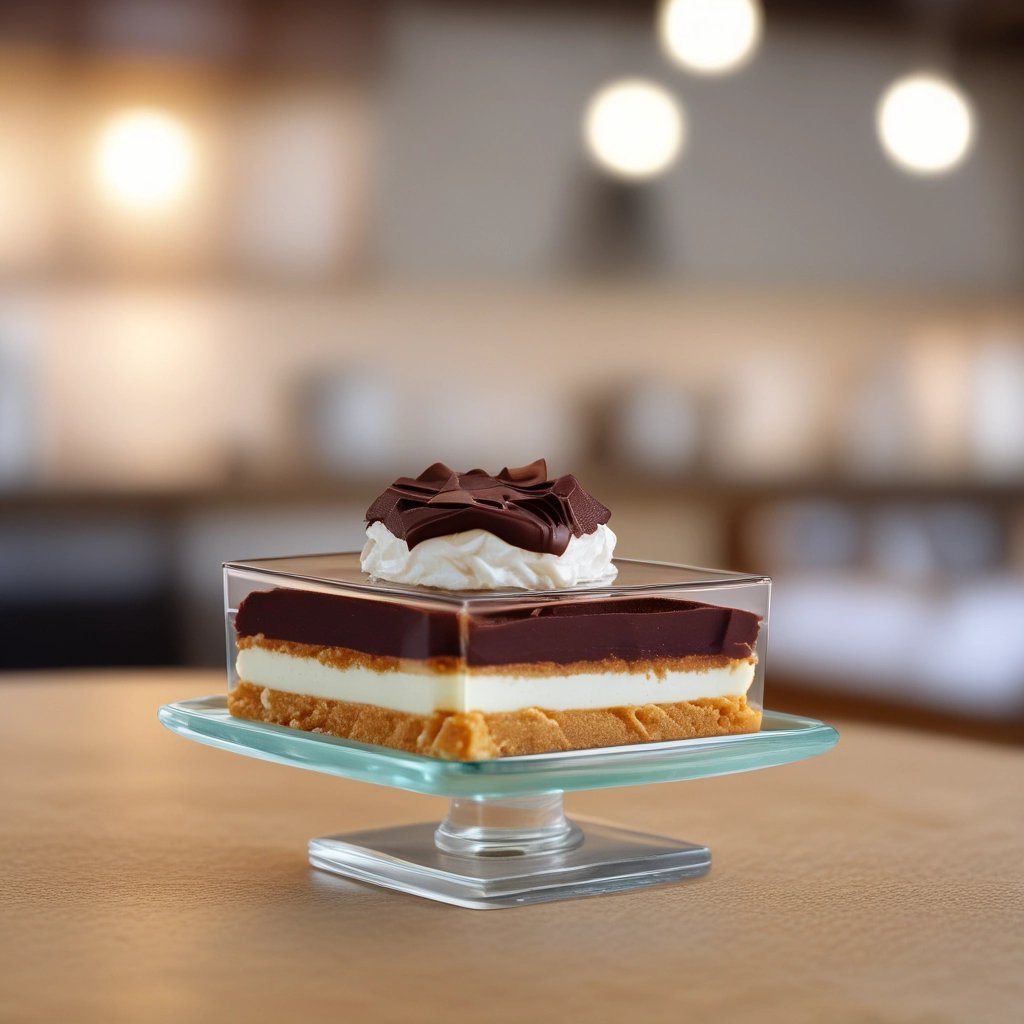 pavê tradicional com biscoito, creme e chocolate