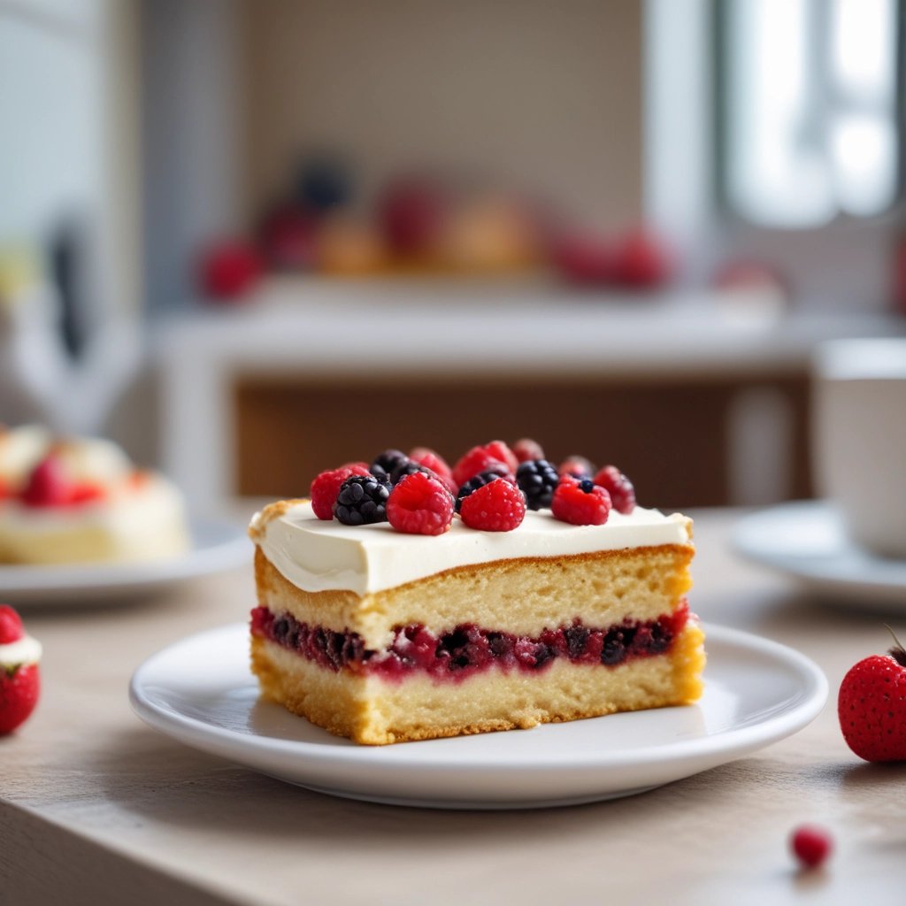 Bolo de Frutas Vermelhas