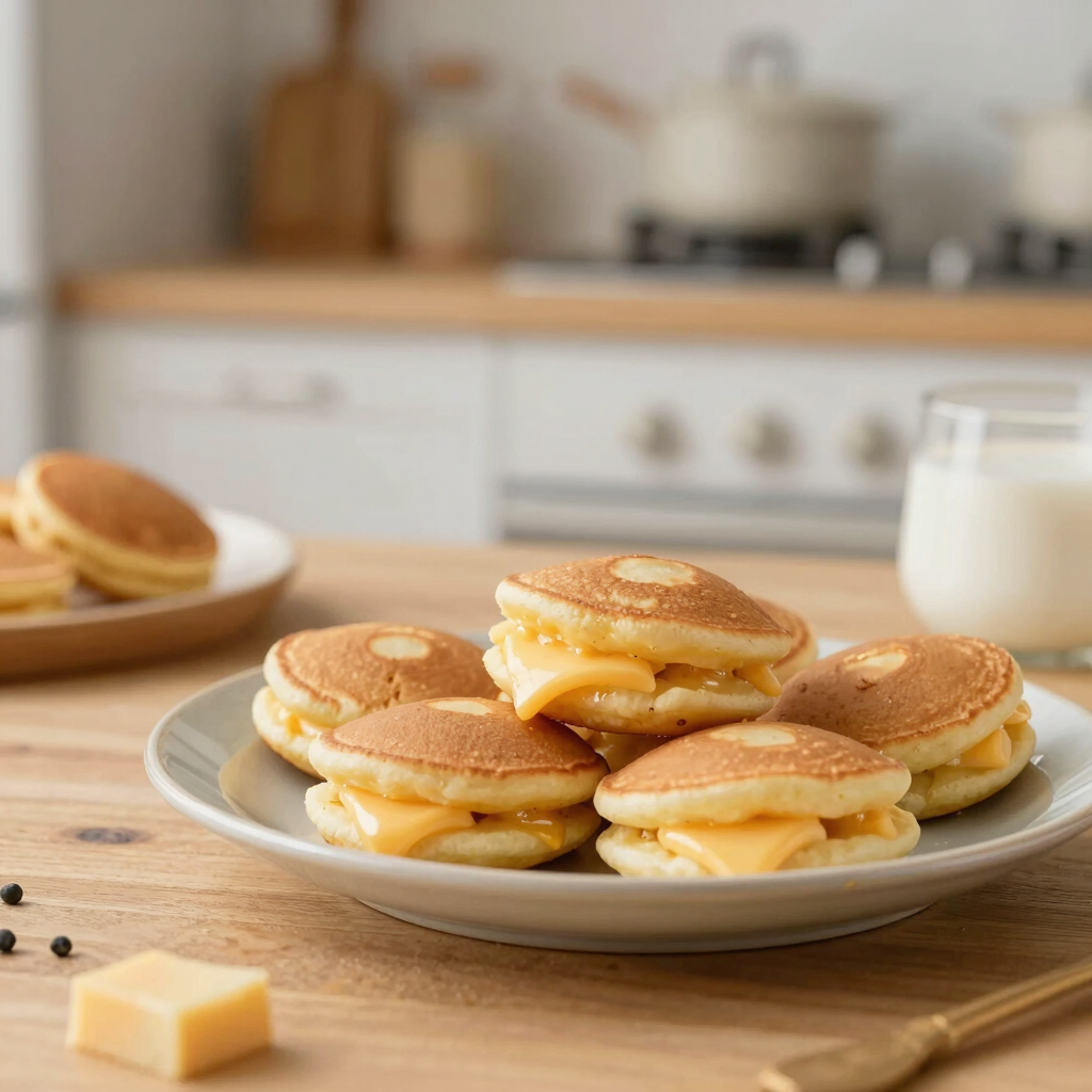 panquecas com massa de batata recheadas com queijo
