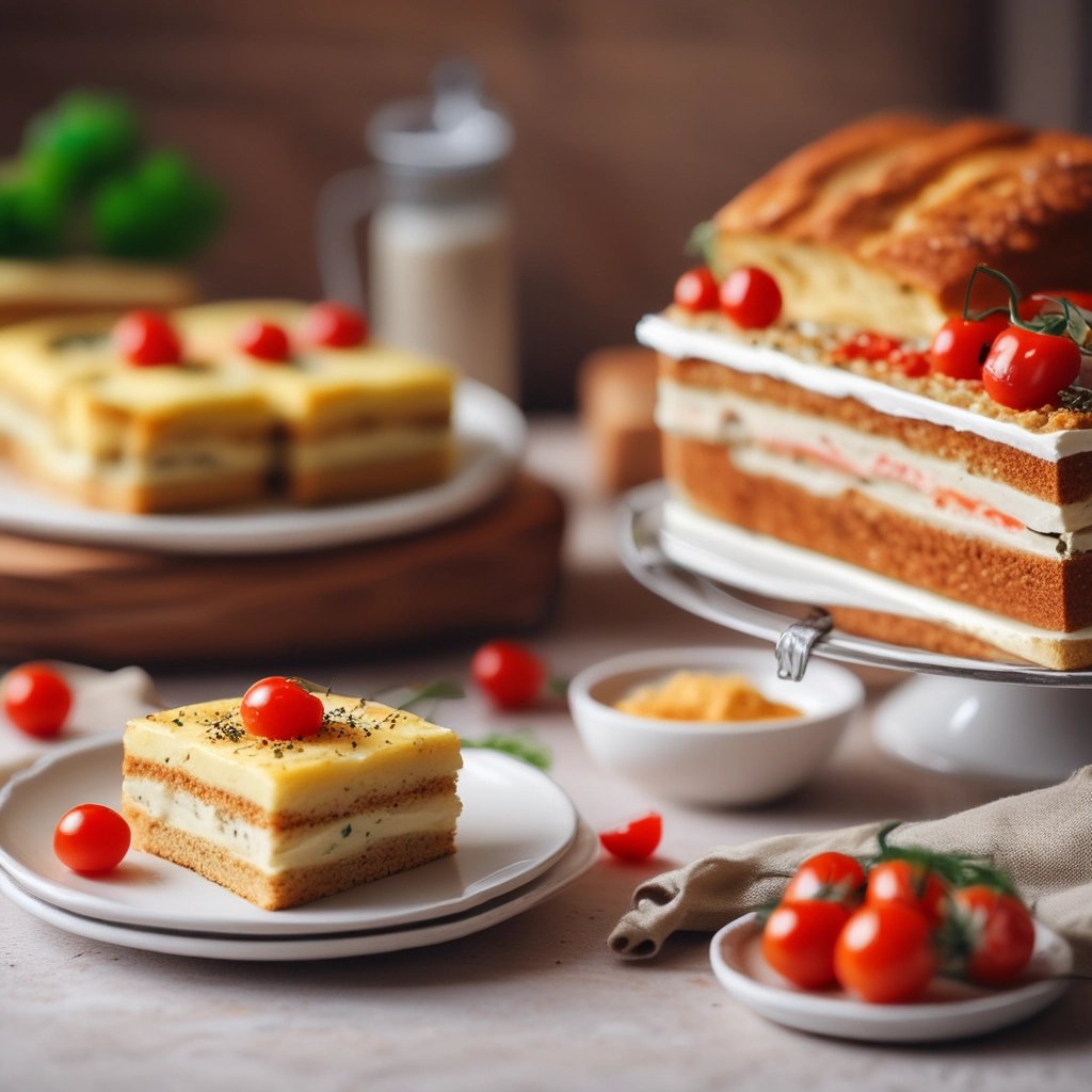 torta salgada de pão de forma