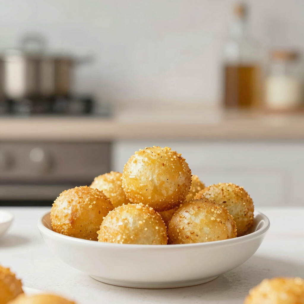 bolinhas de batatas saudáveis feitas na air fryer