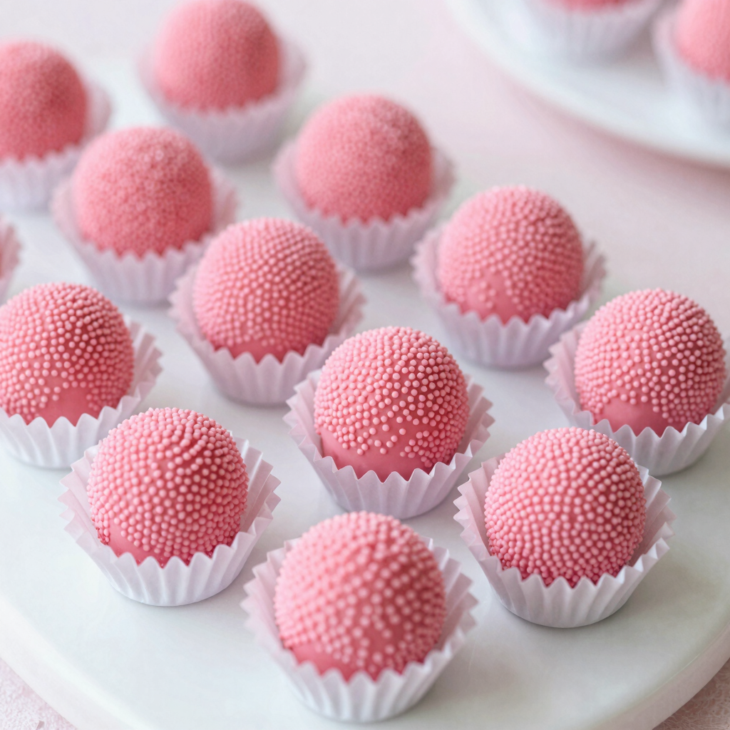 docinho bicho de pé, brigadeiros de morango