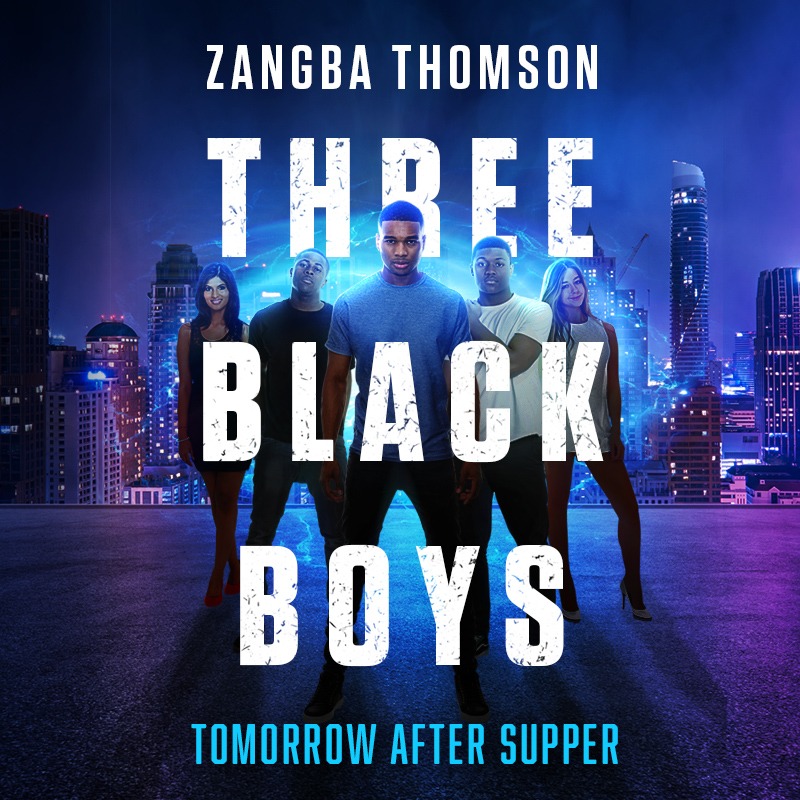 Promotional art for Three Black Boys by Zangba Thomson