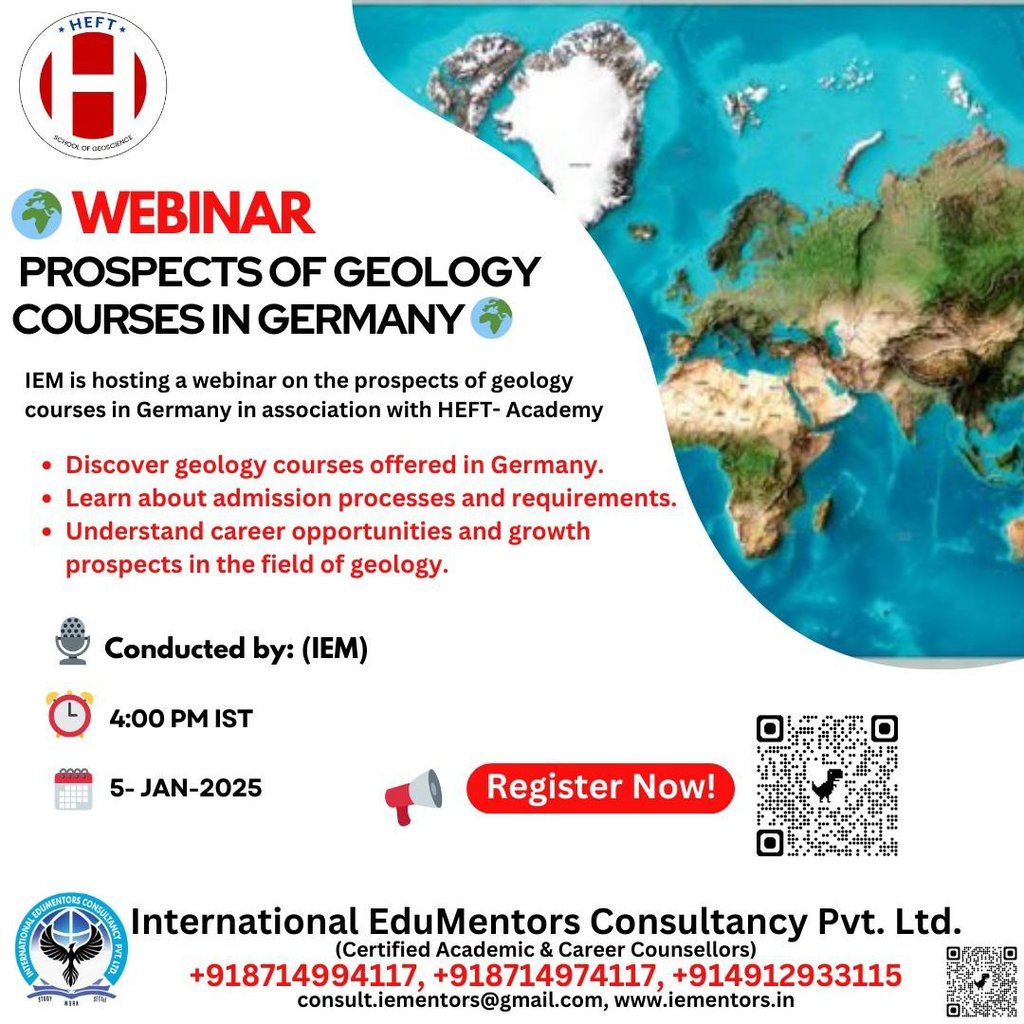 geology courses in Germany in collaboration with Internatioonal EduMentors Consultancy 