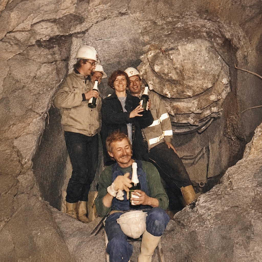 U2 tunnel breakthrough in Ziegelstein 1998