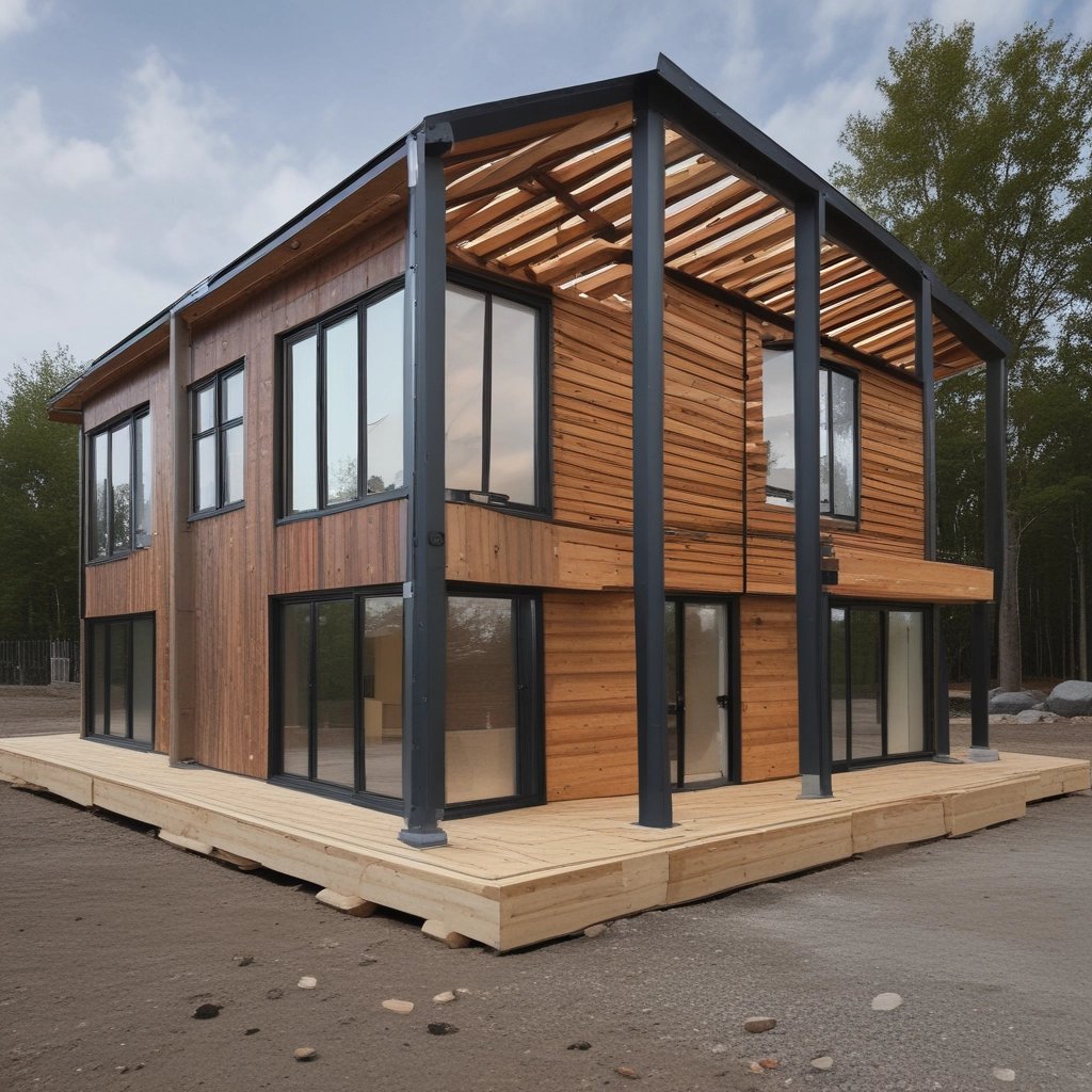 a small model of a house with a roof