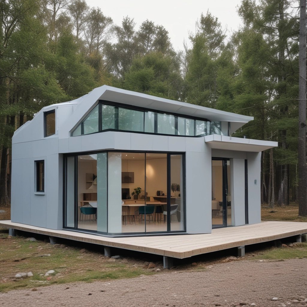 a small model of a house with a roof