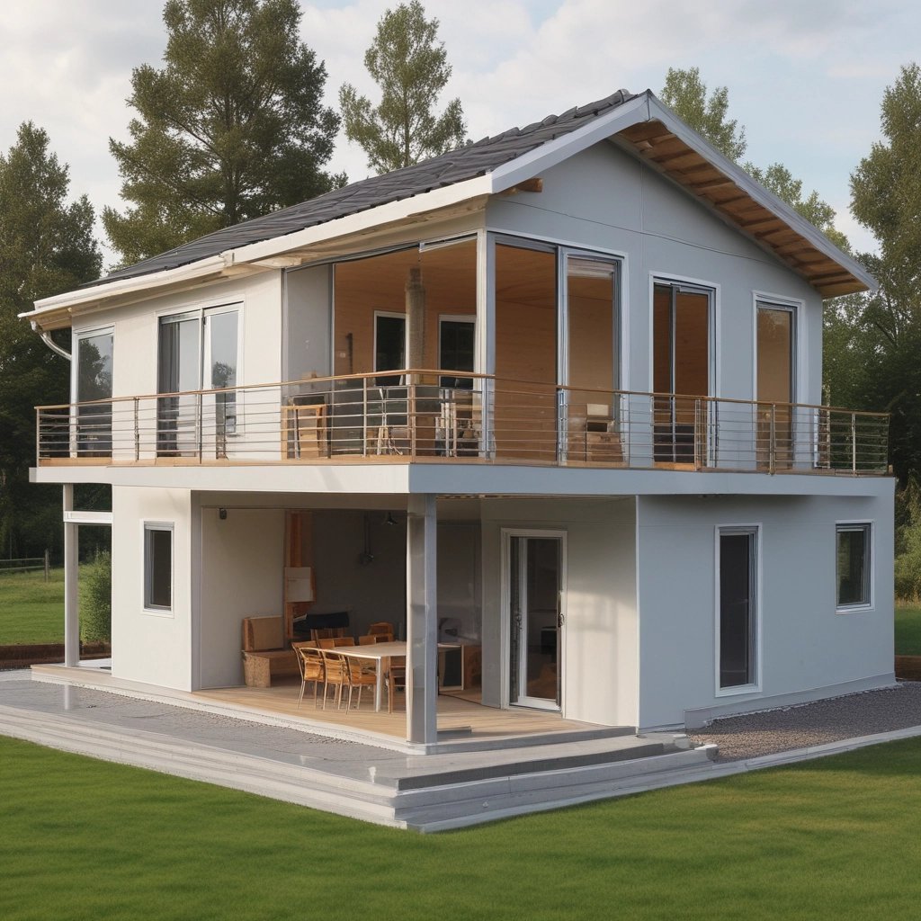 white and gray concrete house