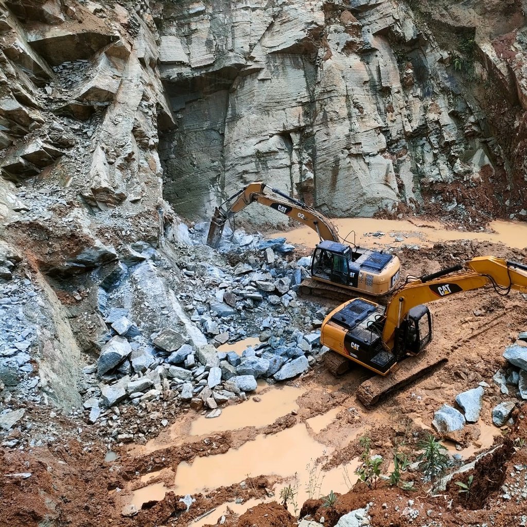 Green SUkabumi Stone quarry