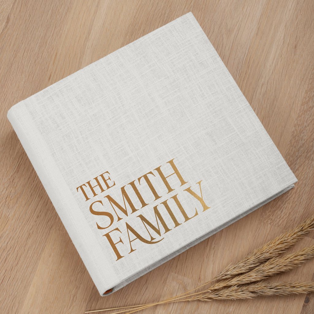 Linen Wedding Album.