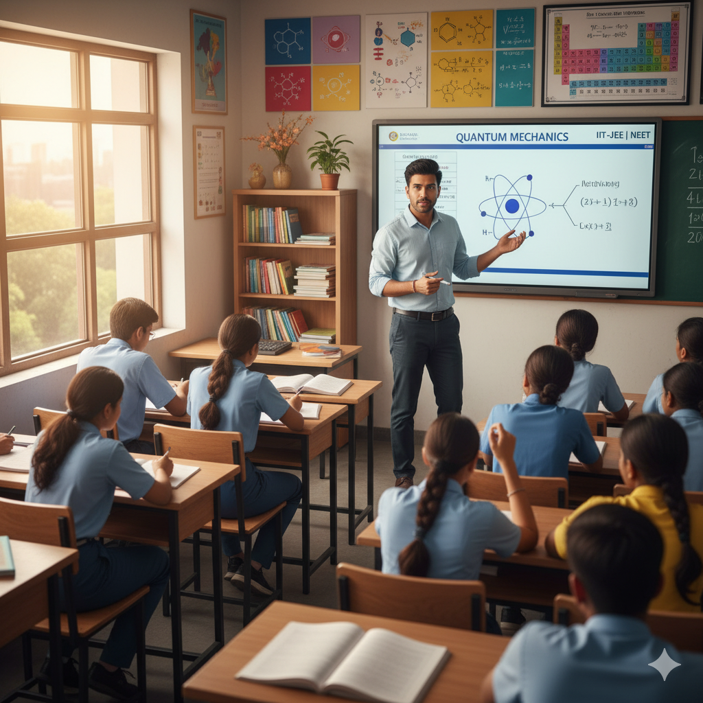 IIT | JEE | NEET | FOUNDATION symbolizing success and teamwork in competitive exam preparation