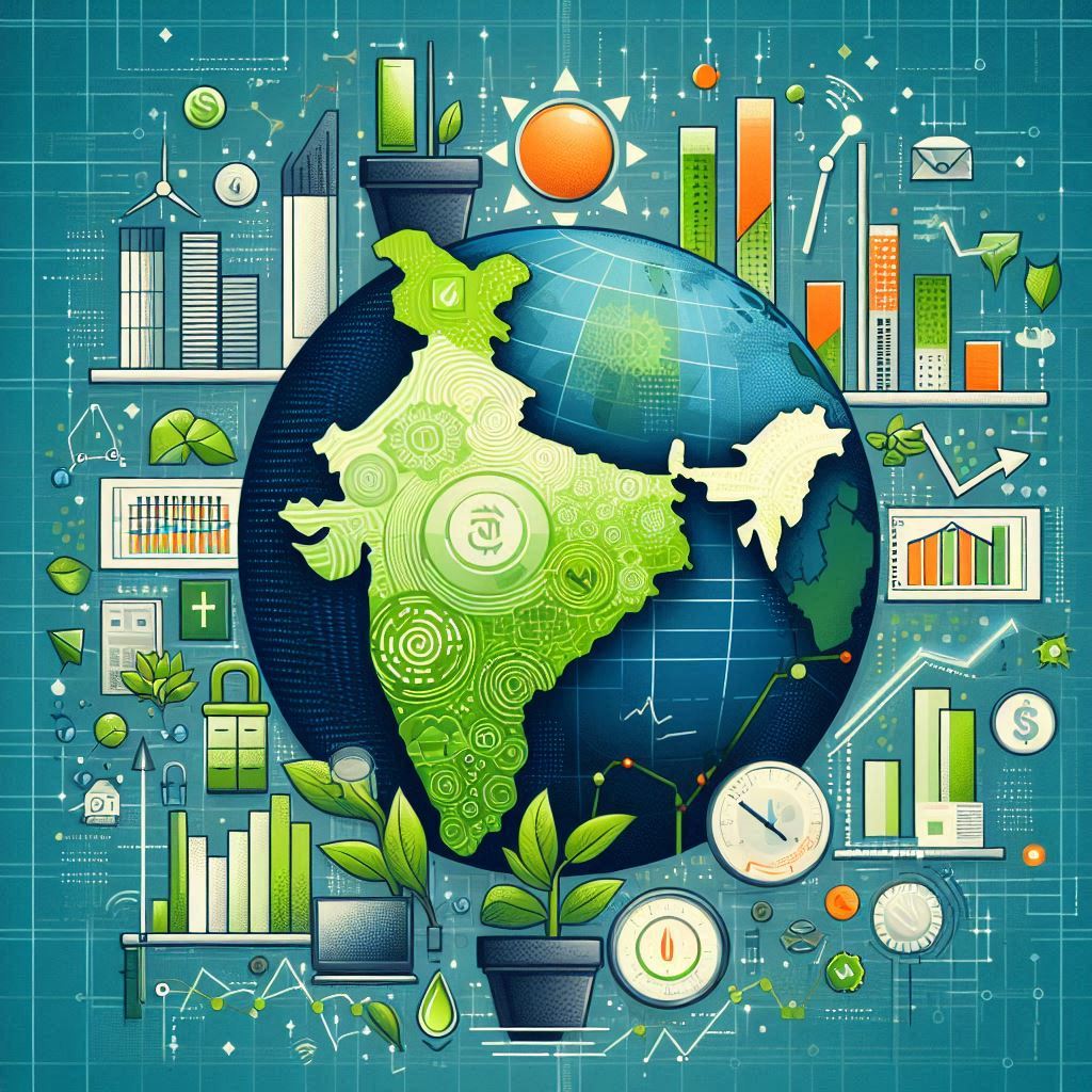 Visuals of India's resilient markets, showcasing sectoral leadership amidst global challenges, 2025.