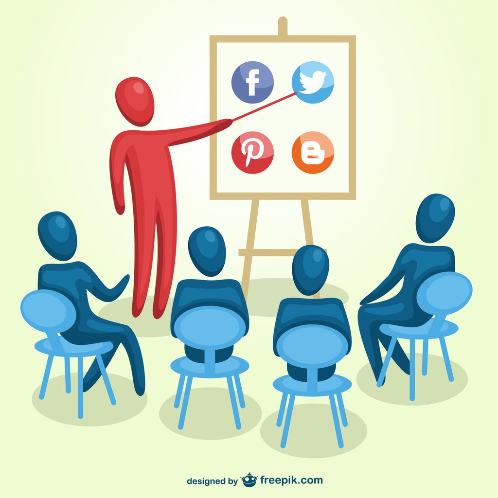 a person standing in front of a presentation board