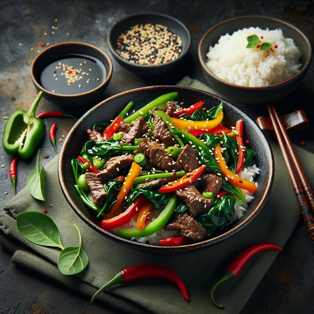 Un plat vietnamien populaire à base de bœuf est le "Bò Lúc Lắc"