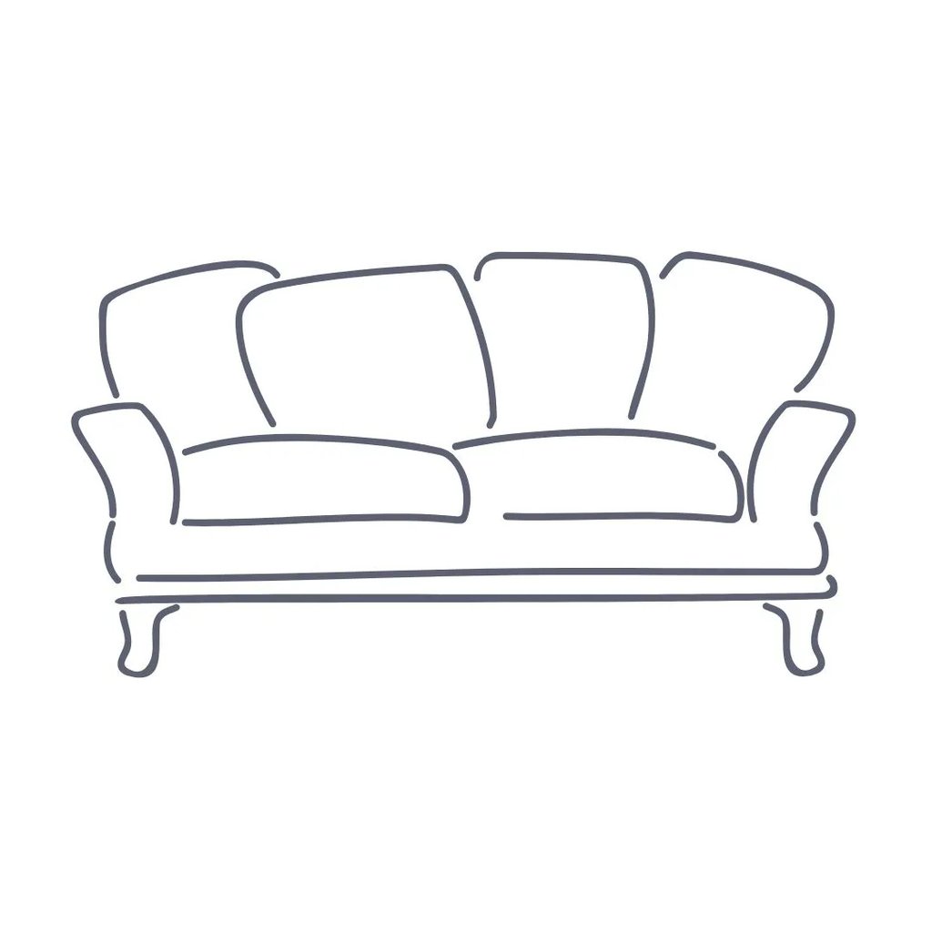 A couch with soft padded cushions