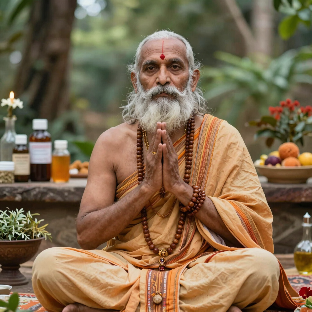 a person in a white coat