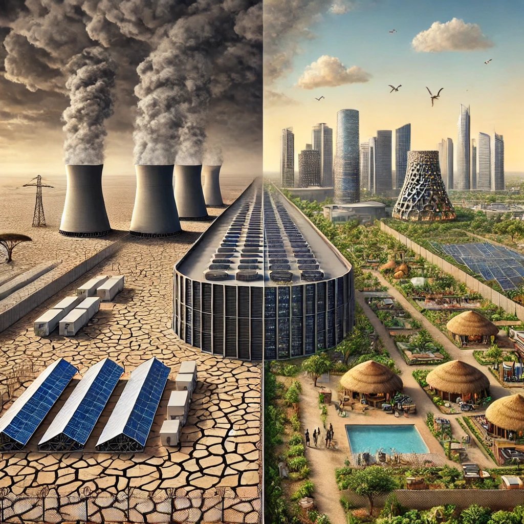 African-inspired AI facility, egenerative infrastructure, respect for land,