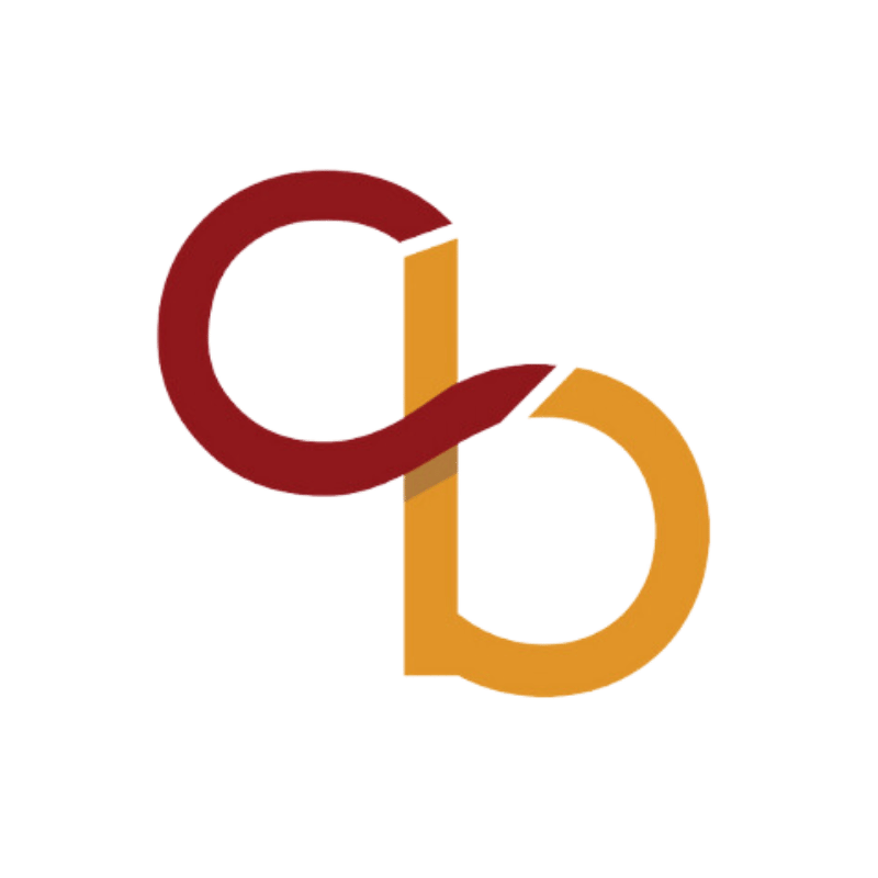 a logo for the CB company