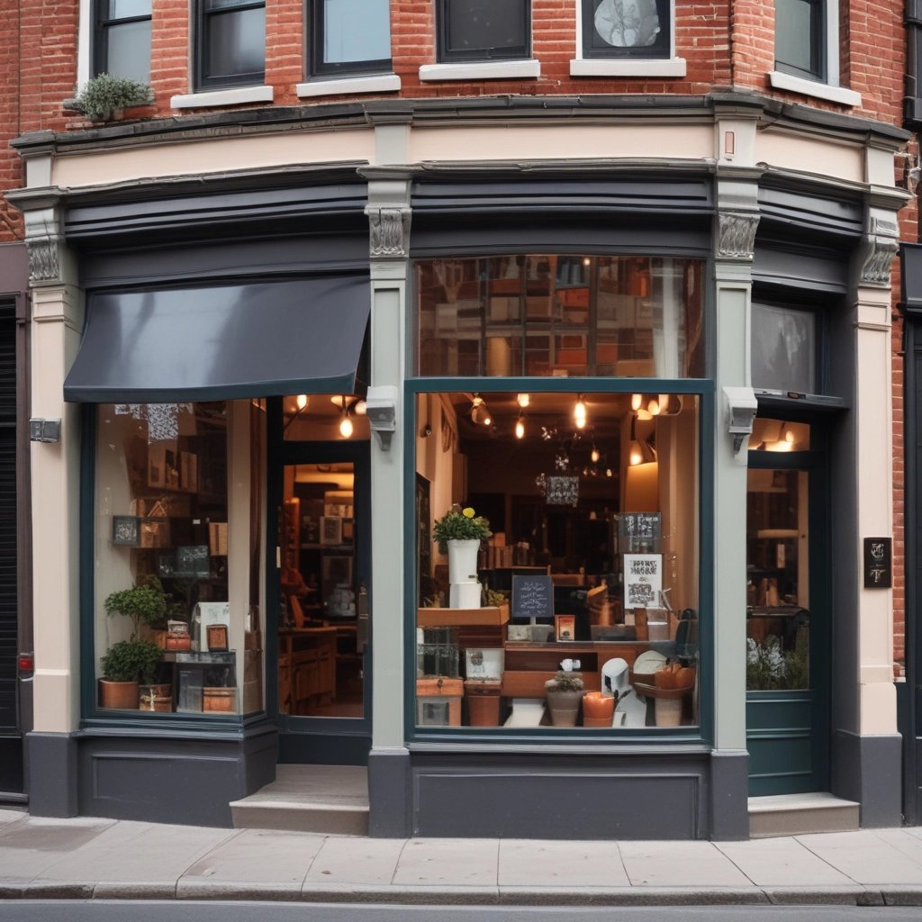 Storefront window cleaning