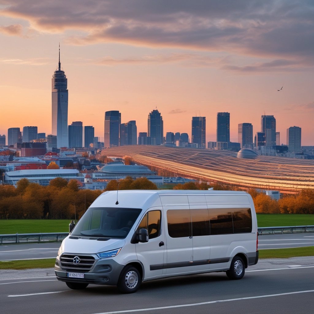a silver airplane with a large jet flying over a building
