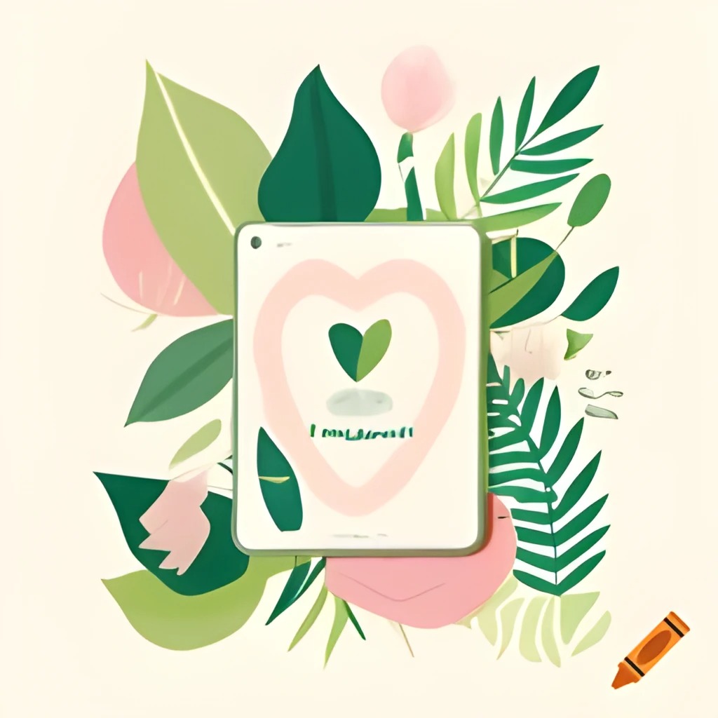 a phone with a heart shaped sticker on it