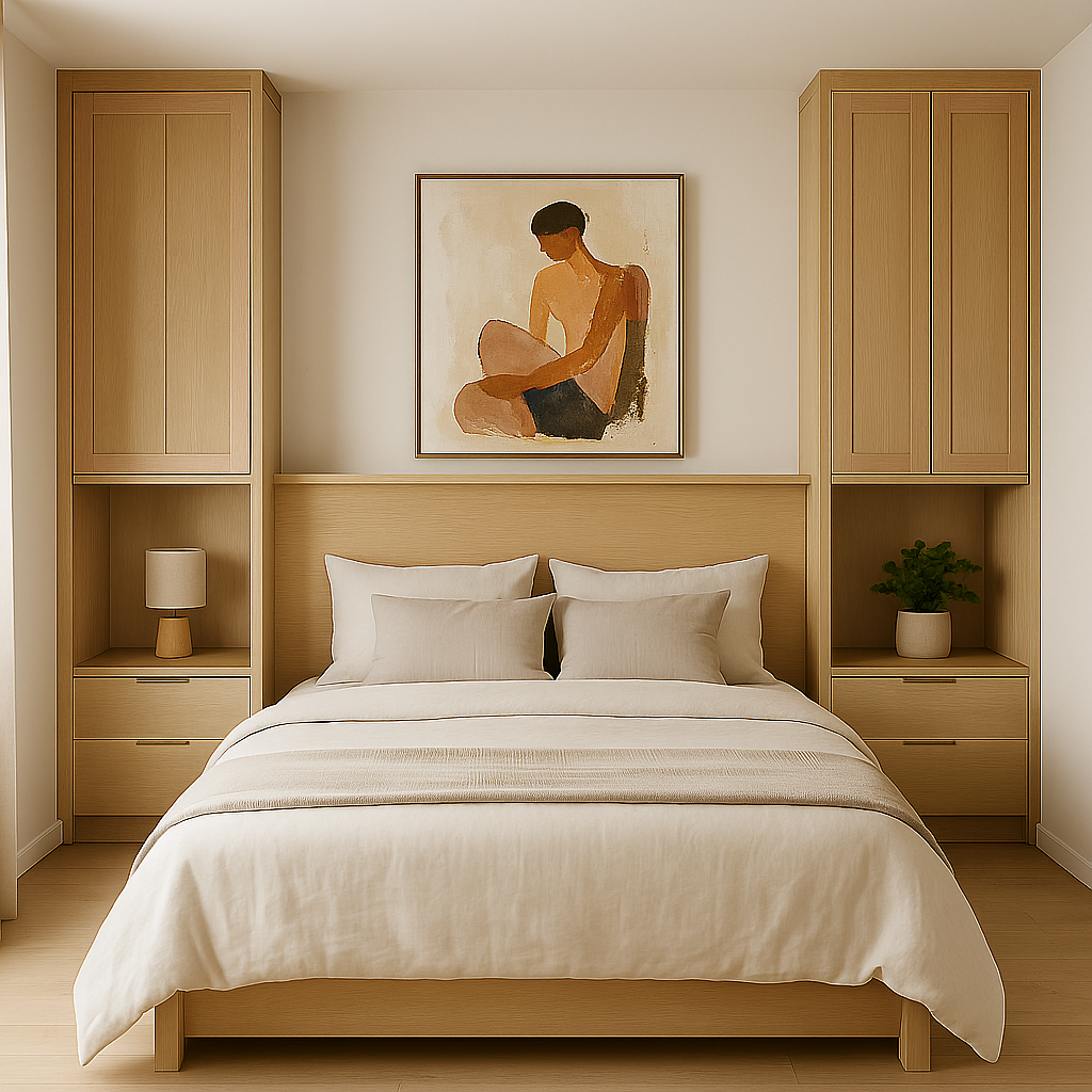 Chambre parentale : Élégance et rangements sur mesure-Ar style