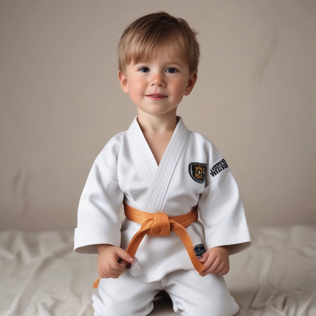 Close-up of hands gripping a judo gi during training.
