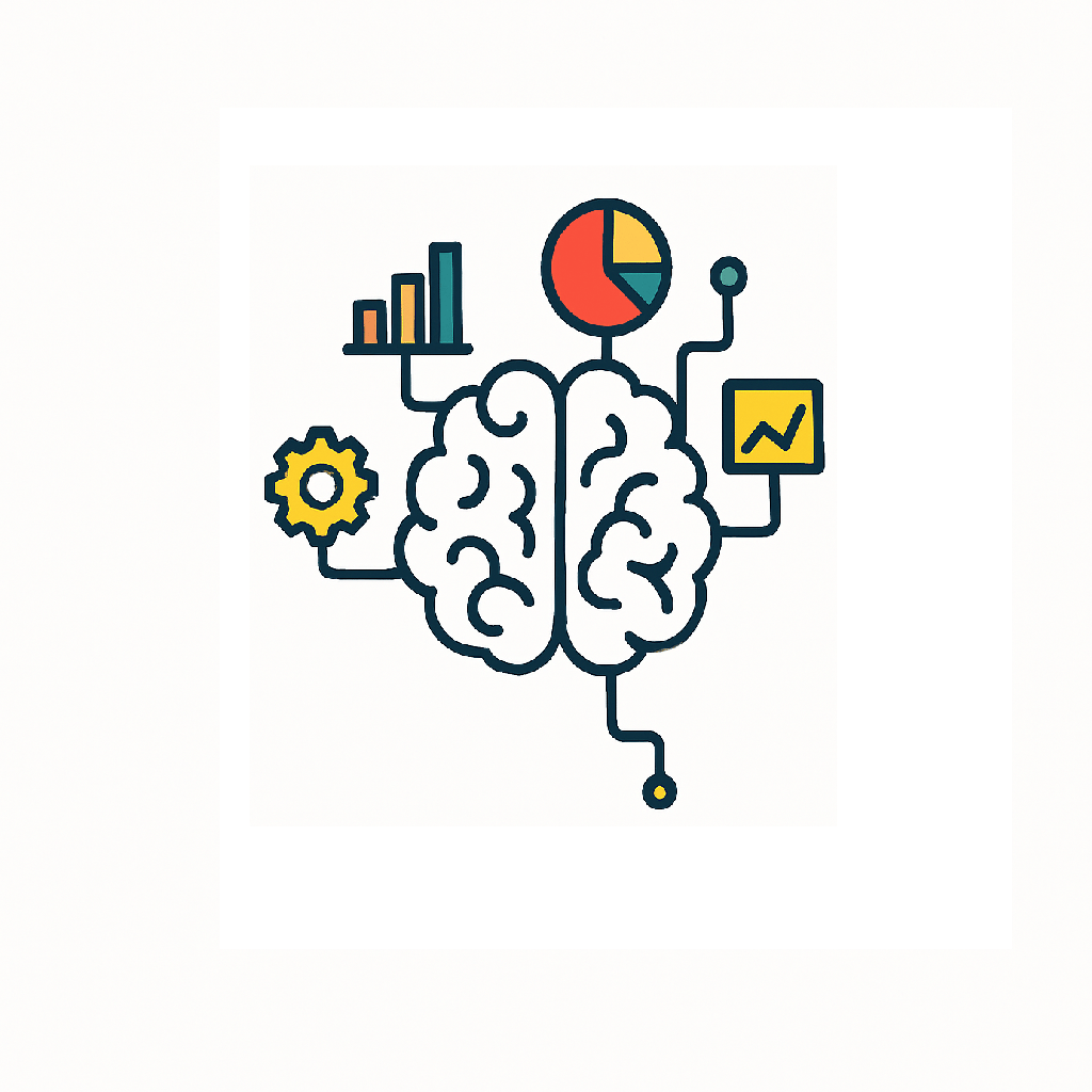 The Logo of Famous Udemy Course "Infographics Machine Learning" by Haris Jafri.