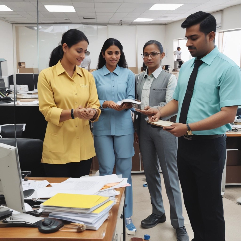 Manpower services team assisting in a warehouse.