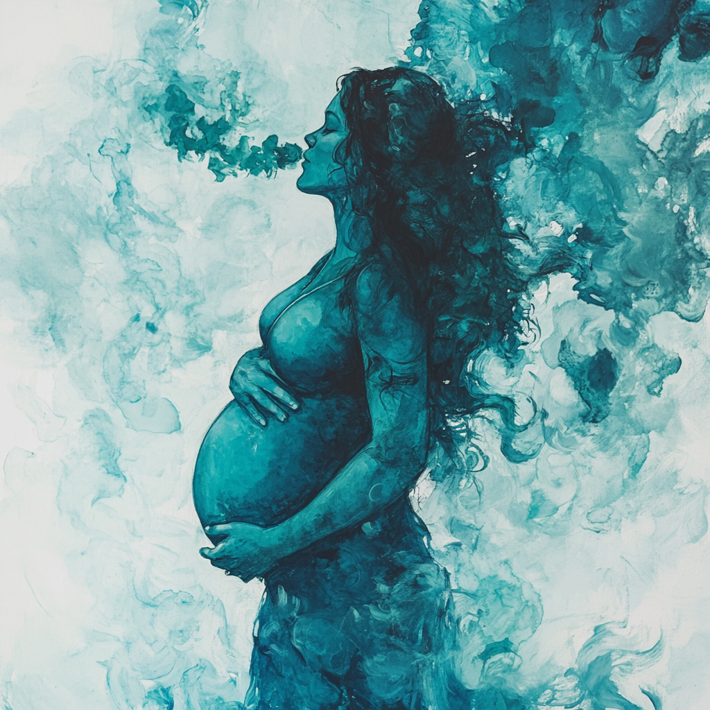 Hypnobirthing workshop graphic with calming colours and soft watercolour design