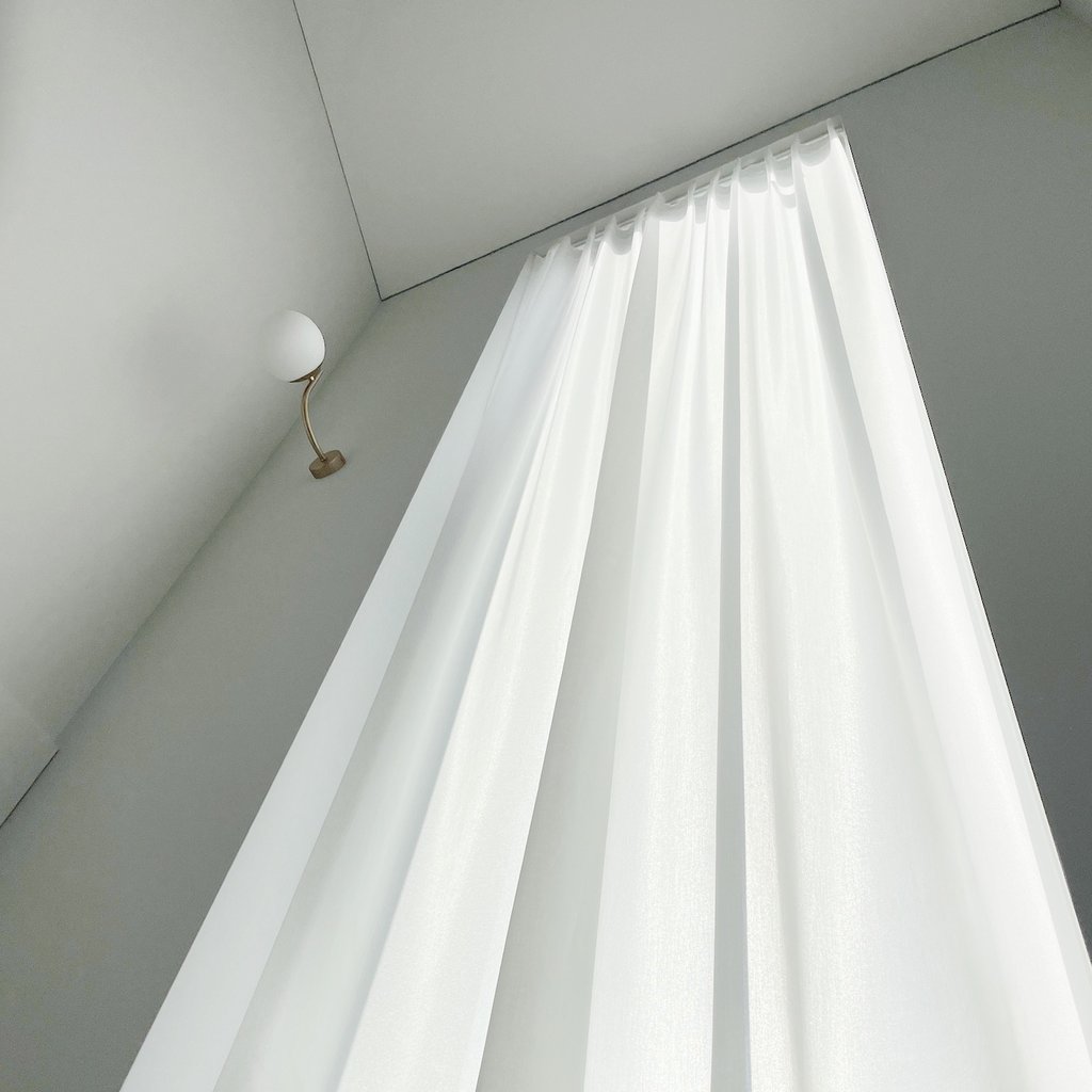 white living room curtains