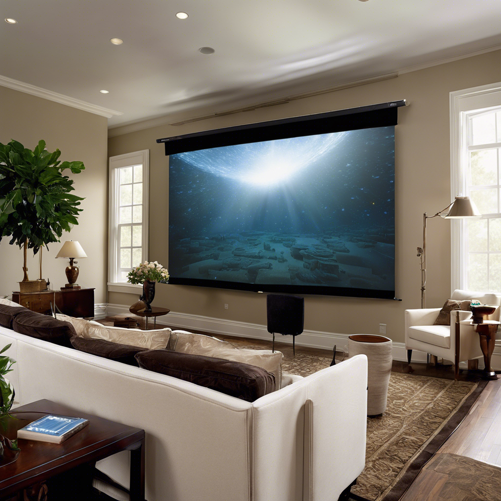 home theater projection on big scree