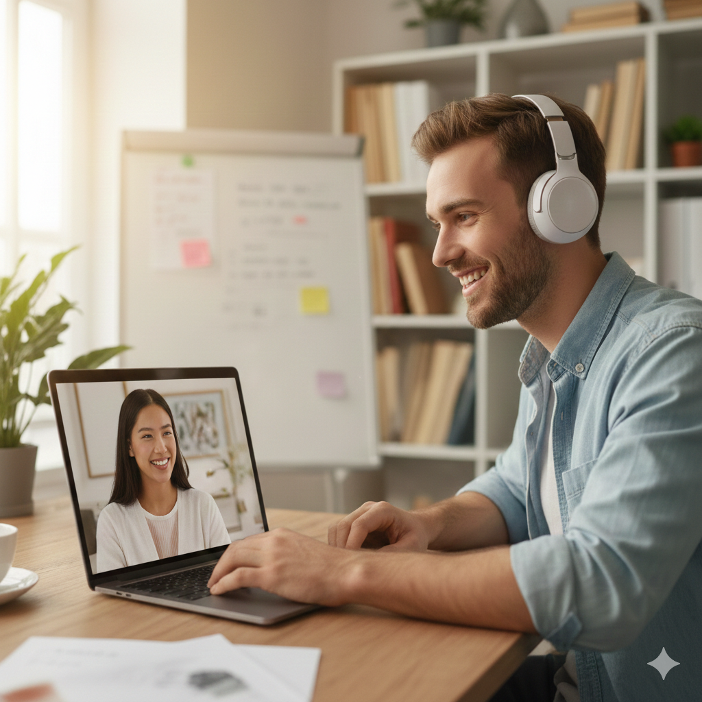 Private one-on-one Spanish lessons focused on real-world conversation and goals