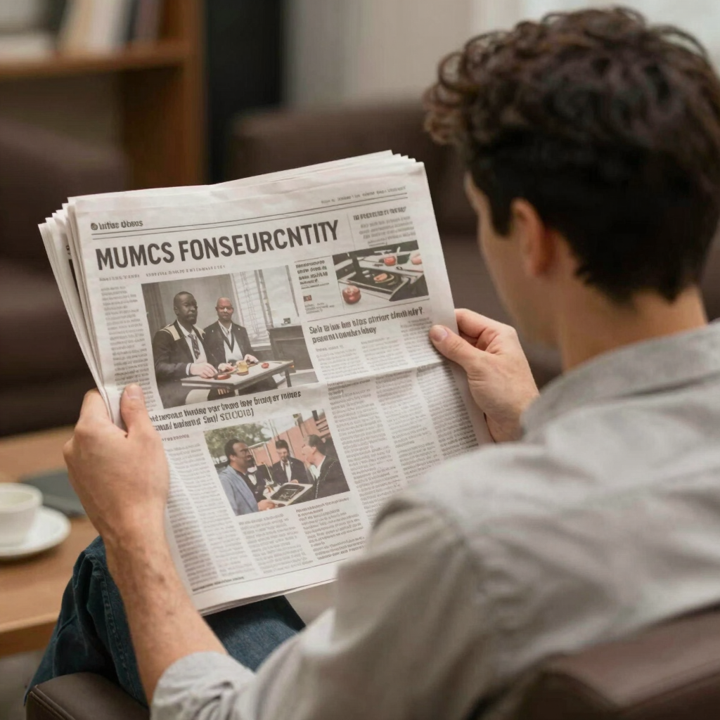 A team brainstorming over traditional advertising plans with TV and radio icons.