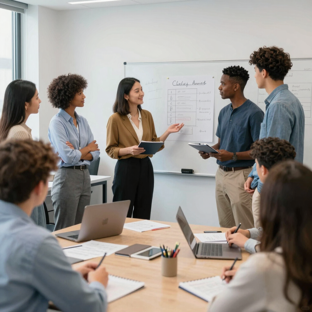 a man riding a skateboard down a street next to tall buildings