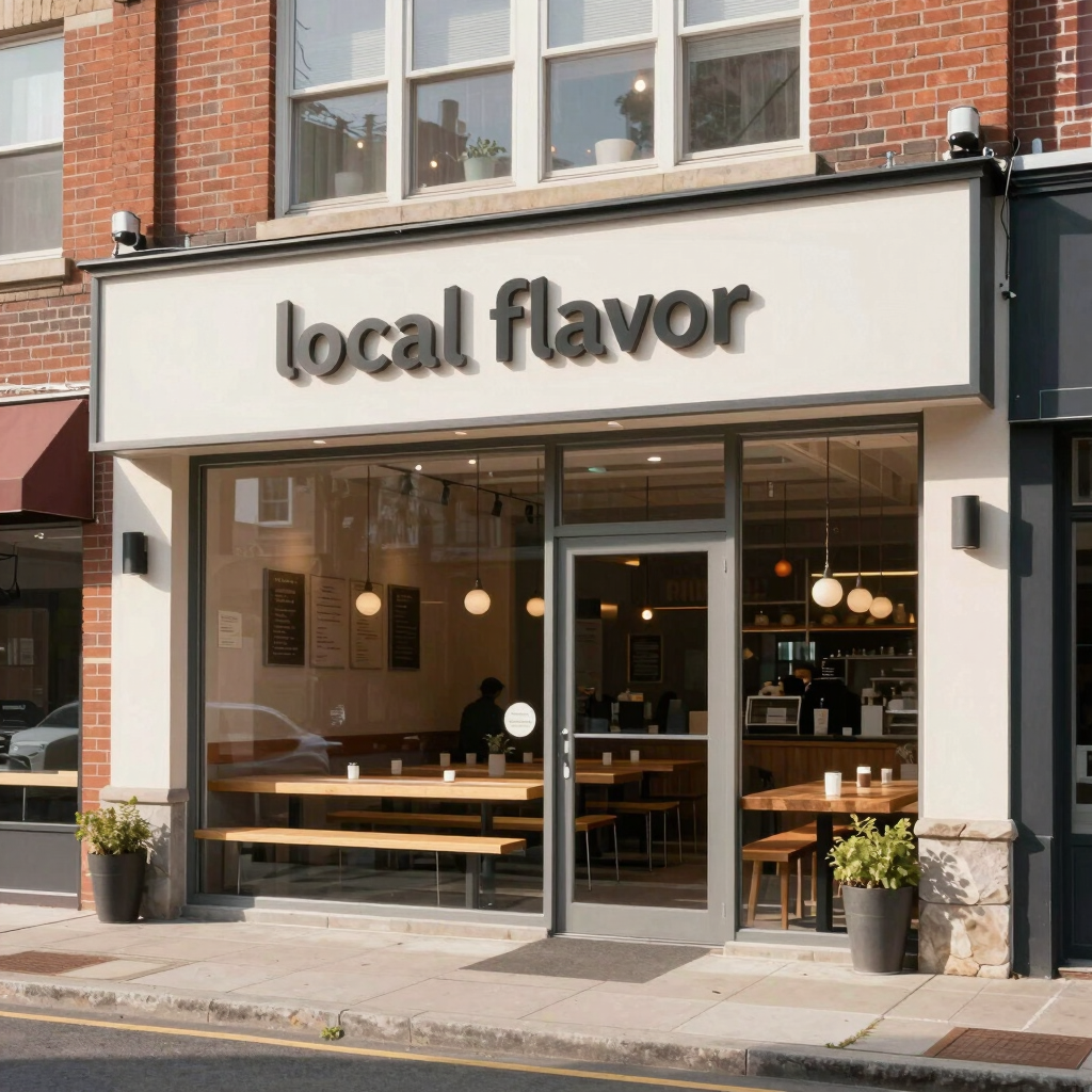 A warm, inviting photo of the restaurant's original storefront from the early days.