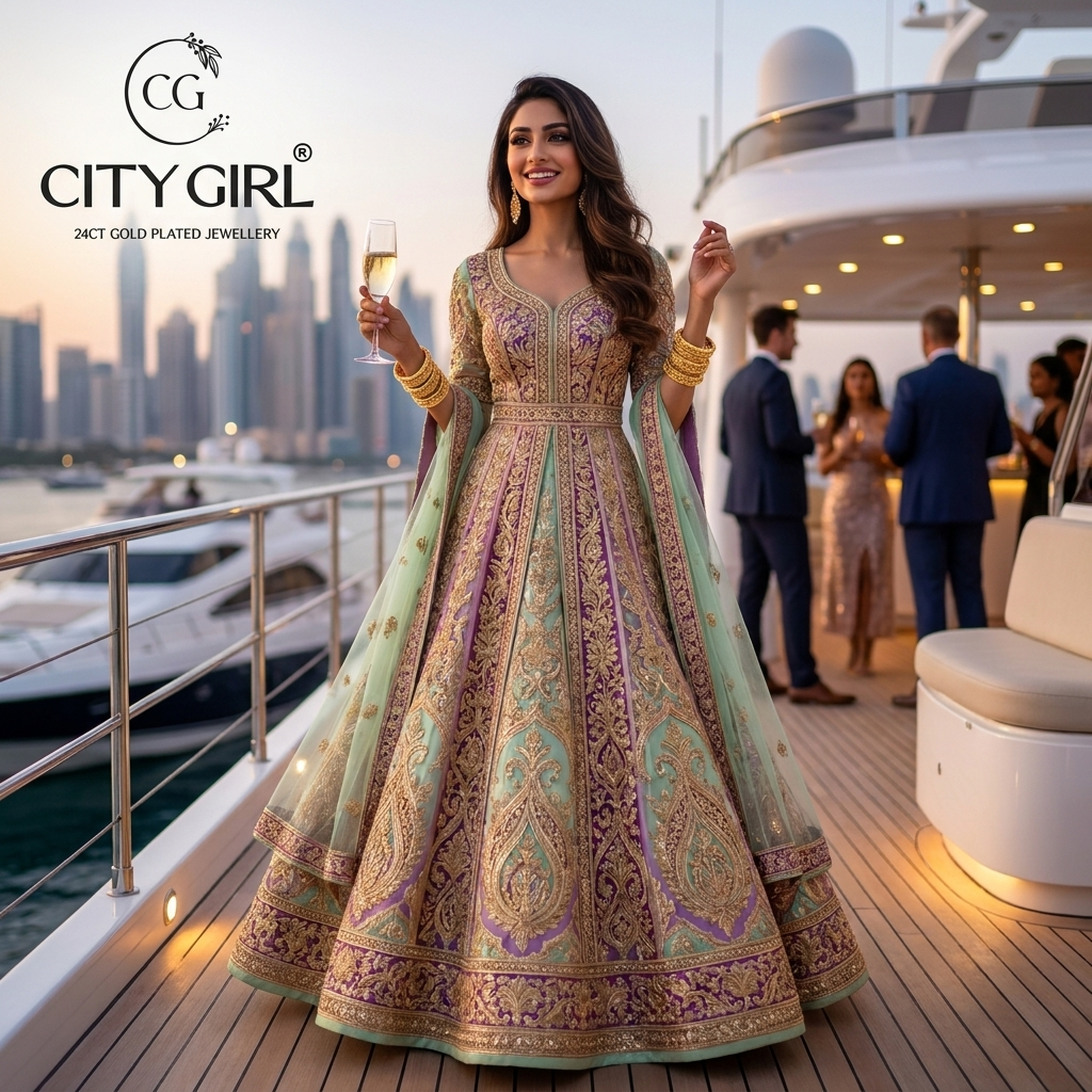 City Girl 18Carat Gold Plated - Anti-Tarnish Bridal Bangles Sets for Women - CityBangles.com