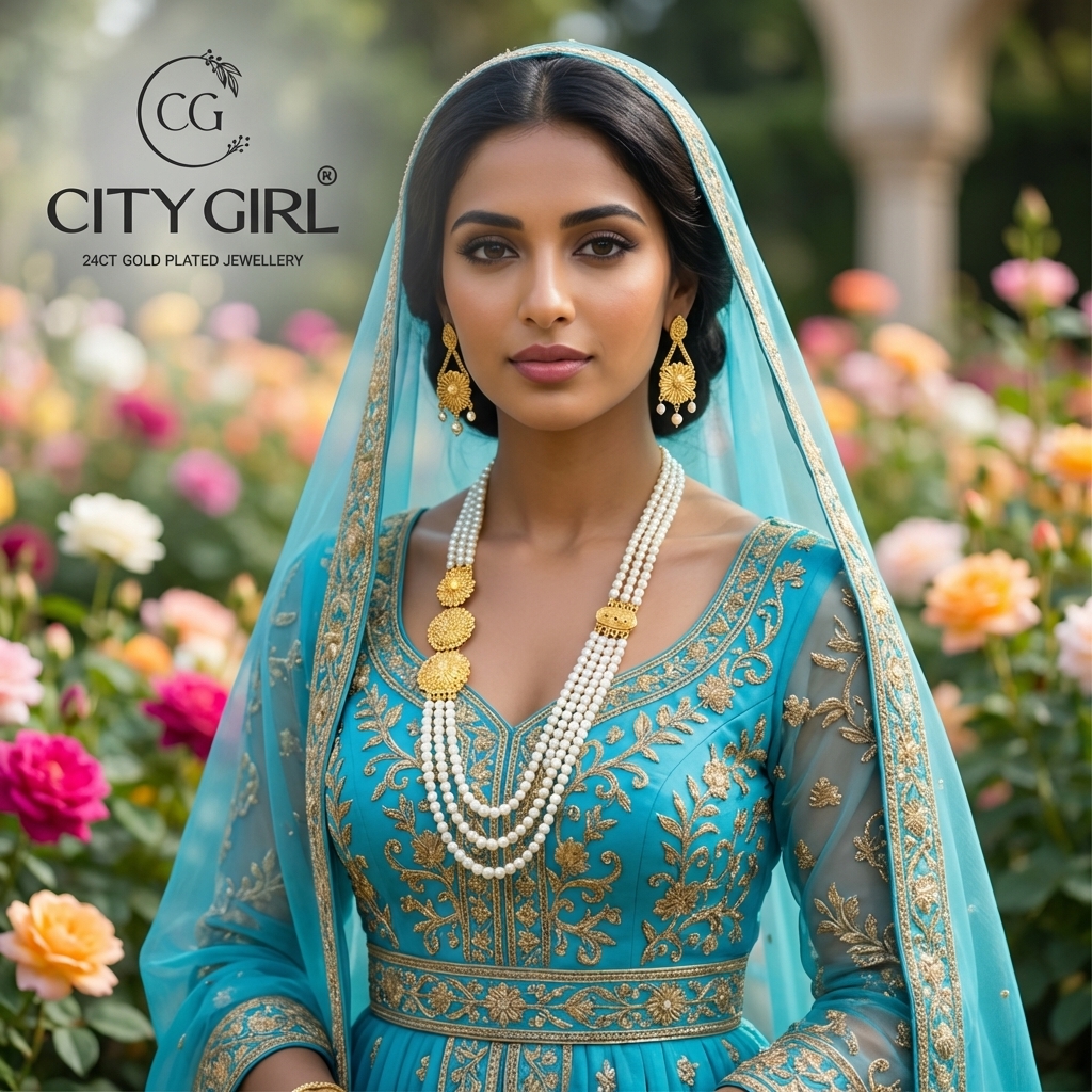 Pearls with Gold-plated necklace collection India bridal daily cocktail — City Girl Jewellery