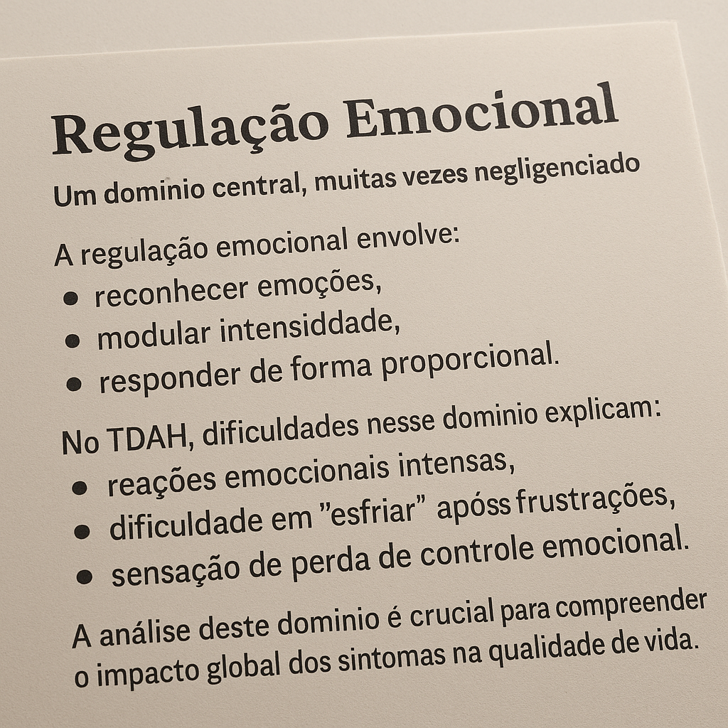 Regulação emocional no TDAH