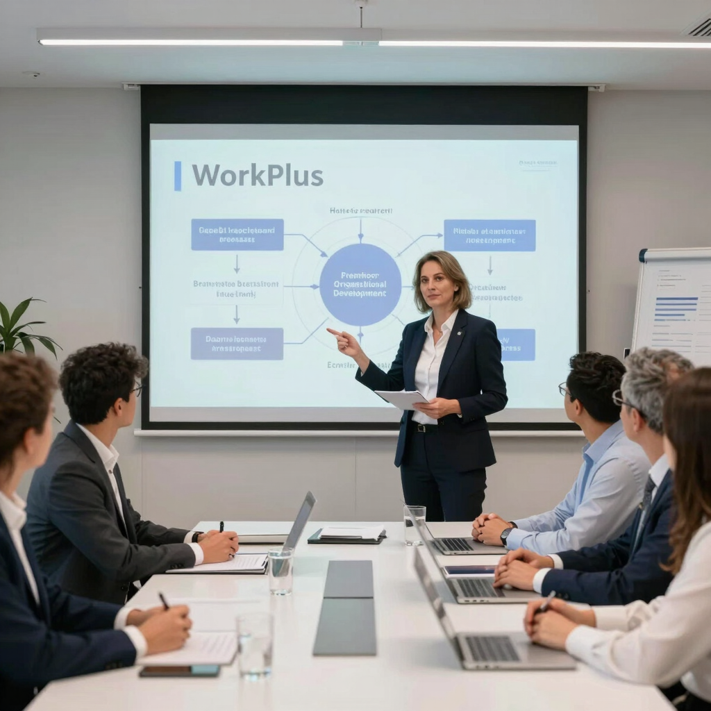 A diverse team collaborating around a table with laptops and notes.