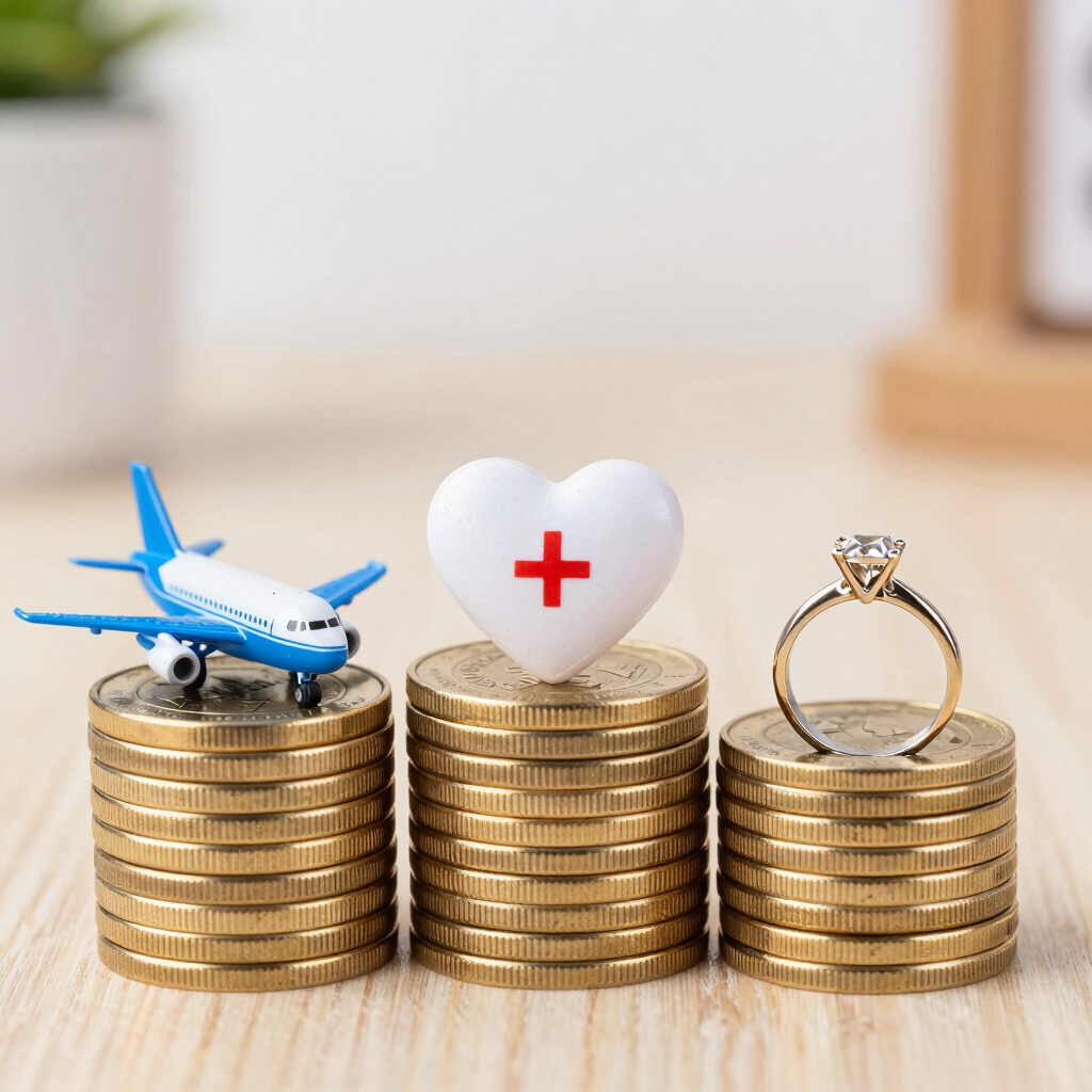 white and red wooden house miniature on brown table