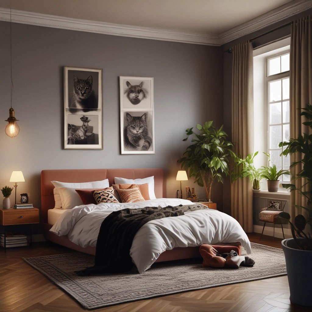 A bright kitchen cart with colorful drawers and a bamboo top, styled in a cozy, sunlit kitchen corner.