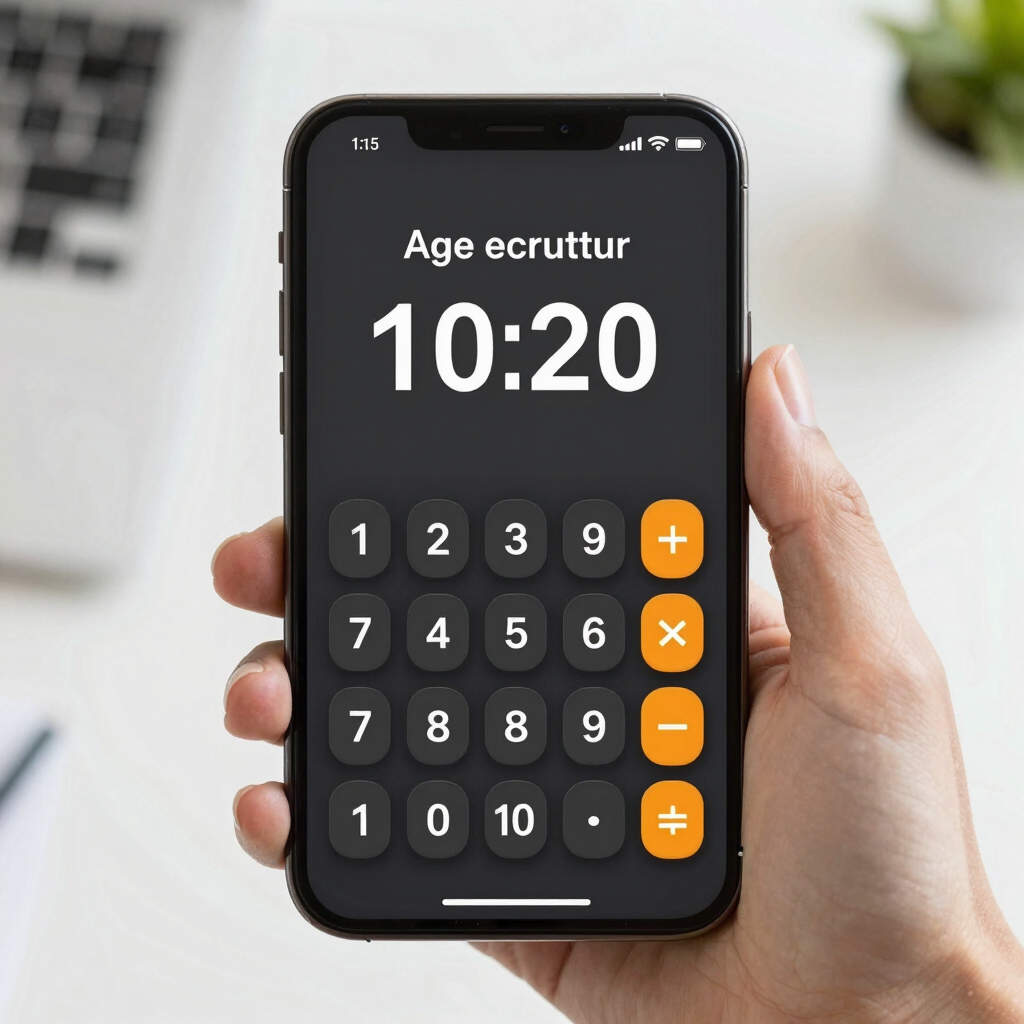 A sleek scientific calculator with a clear display and multiple function buttons