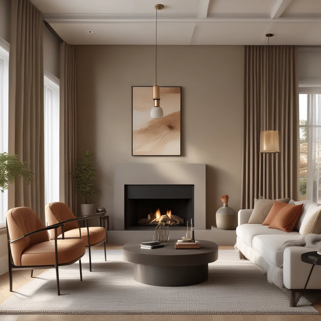 a living room filled with furniture and a flat screen tv