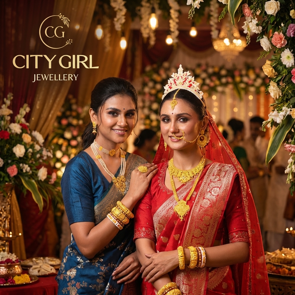 City Girl Jewellery - imitationbangles - 18 Carat Gold Plated  - Bridal Wear - Bangles Set