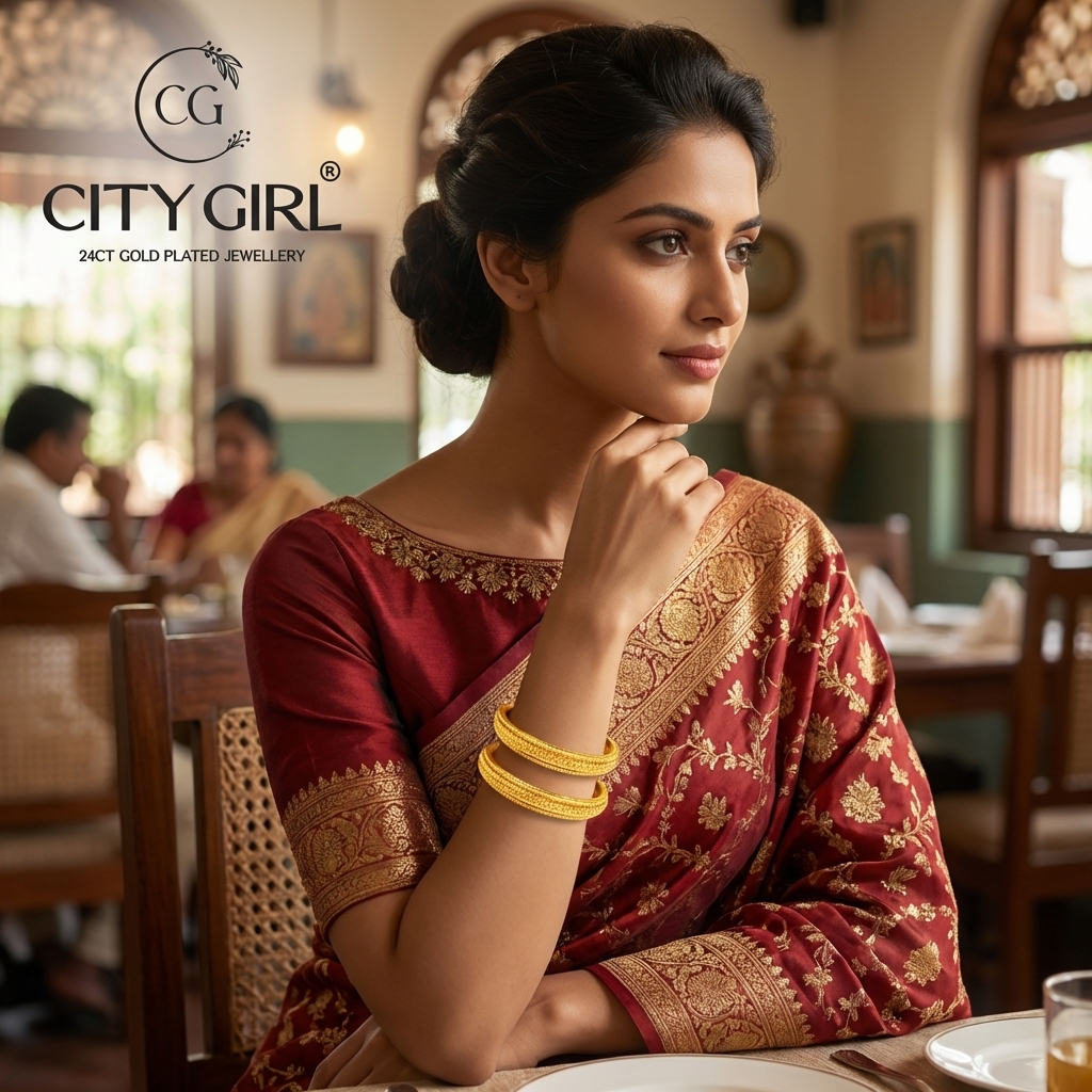 City Girl Jewellery - imitationbangles - 18 Carat Gold Plated  - Daily Wear - Kolkata jewellery