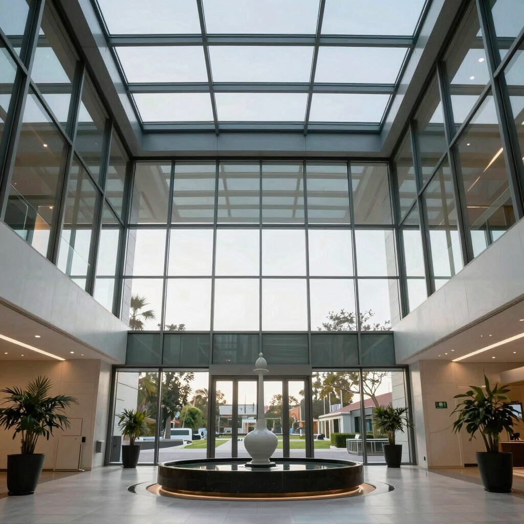 People dining in a restaurant with a cathedral view.