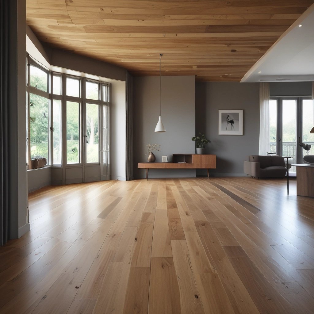 Close-up of a craftsman fitting timber flooring in a modern Canterbury home.